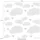 Queence Fliesenaufkleber Wolken Sticker 12er Set blau rosa 15cm x 15cm