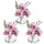 Briful 3er Set Kunstblumen Künstliche Orchideen Dekoblumen mit Glasvase