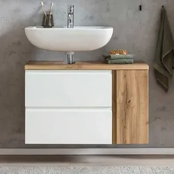 Waschtischschrank modern mit Siphon Ausschnitt Made in Germany