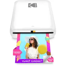 Kodak Step Sofort-Smartphone-Fotodrucker - Tragbarer Mini-Farb-Mobilfotodrucker - Zink 2x3” Klebefotos - Bluetooth-kompatibel mit iOS- & Android-Geräten - Spaßige Bearbeitungs-App - Weiß