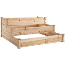 Outsunny Hochbeet 124 x 124 x 56 cm Beige