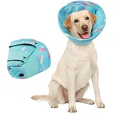 Hjumarayan Halskrause Hund Weich - Hundekragen Leckschutz, Schutzkragen Hund Wasserdicht Kragen nach OP, Leicht Trichter Verhinderung von Wunden Leckt oder Kratzt (Blau L)