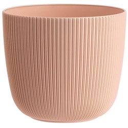 Engelland Blumentopf Pflanztopf mit Drainagesystem (Vorteils-Set, 1 St., robuster PP-Kunststoff), Rillenoptik, UV-resistent, Drainagesystem, direkte Bepflanzung orange 13 l - Ø 29 cm x 29 cm x 25 cm