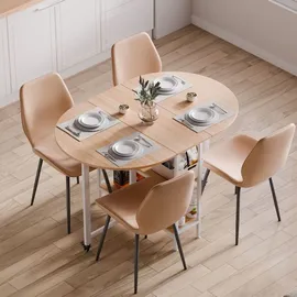 Mondeer Klapptisch 120 x 80 x 75 cm Eiche/weiß