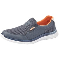 Rieker B4870 Herren Slip On Sneaker, Blau (Denim/Atlantis/Weiss), 45 EU