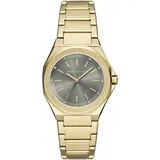 ARMANI EXCHANGE Quarzuhr AX4607, Armbanduhr, Damenuhr, Edelstahlarmband, analog, Glassteine goldfarben