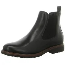 TAMARIS Chelsea Boots für Damen, Stiefeletten für Damen, Schwarzes Leder 1 25056 25 003, 38 EU - 38 EU