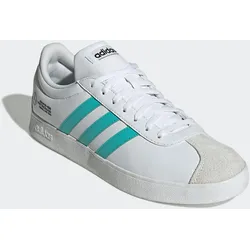 Sneaker ADIDAS PERFORMANCE "MERCEDES - AMG PETRONAS FORMULA ONE TEAM VL COURT SCHUH", Gr. 43, cloud weiß, semi mint rush, core schwarz, Synthetik, Leder, sportlich, Schuhe, Mercedes AMG Motorsport