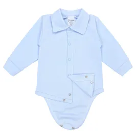 TupTam Body Baby Langarm Kurzarm mit Kragen – OEKO-TEX Baby Body Jungen aus Baumwolle, Farbe: Blau, Kinder Größe: 80 - 80
