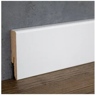 PROVISTON | Sockelleiste 12 x 58 x 2400 mm mdf Fußleiste Weiß