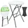 CASARIA Stehtisch 72 cm Klappbar Anthrazit