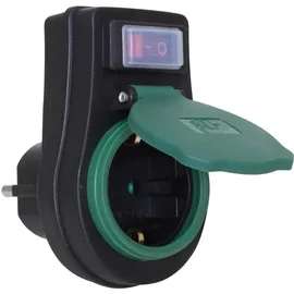 REV Ritter Adapter mit Schalter IP44 schwarz/grün