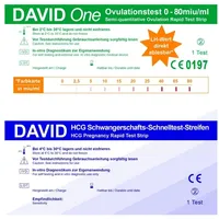 David One Ovulationstest 0-80 miu/ml + SSW Streifen 10miu/ml