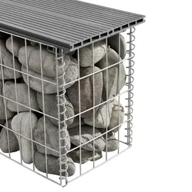 pro.tec Gabionenbank 100 x 45 x 30 cm