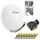 Fuba DAA 850 Digital Sat Schüssel Weiß 85x85cm Deluxe LNB Quad Premium X Direktanschluss von 4 Teilnehmer 8x F-Stecker