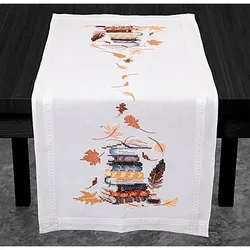 Stickläufer "Bücher Herbst"