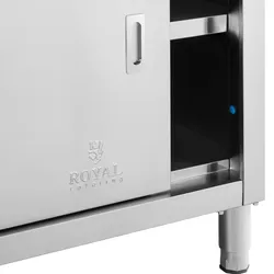 Royal Catering Edelstahl-Arbeitsschrank - ECO - 200 x 70 cm - 500 kg - Aufkantung -