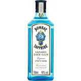 Bombay Sapphire Distilled Premium London Dry Gin, 40% Vol., 70 cl/700 ml, per Dampfinfusion hergestellt mit 10 erlesenen exotischen Botanicals, ideal für die Hausbar und als Geschenk ab 18