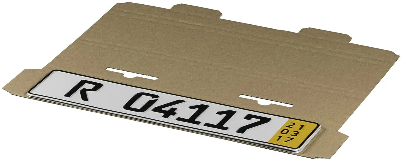 Versandverpackungen für KFZ-Kennzeichen 522x112x10mm