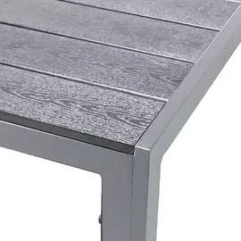 Mojawo Gartentisch 180 x 90 x 74 cm Silber/Grau