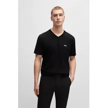 Boss Green V 10256064 Kurzarm-T-Shirt Mit V-ausschnitt Black M