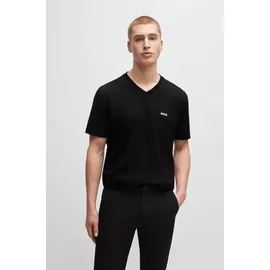 Boss Green V 10256064 Kurzarm-T-Shirt Mit V-ausschnitt Black M