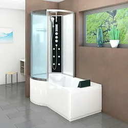 Kombination Badewanne Dusche K50-R03 Duschtempel 100x170 cm