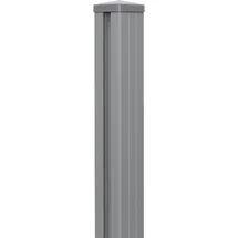 GROJA Zaunpfosten 7 x 7 x 190 cm Silbergrau/Aluminium