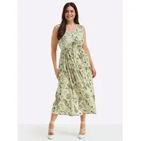 sheego Maxikleid Gemustert Beige 58