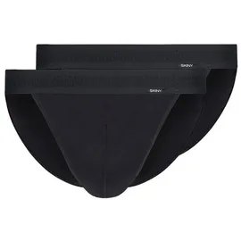 SKINY Slip unifarben schwarz/weiß XXL 2er Pack