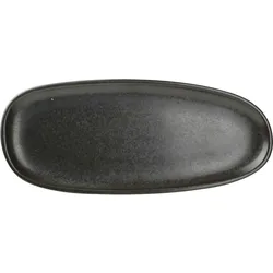Ceres Teller flach, Länge: 340 mm, Breite: 145 mm, schwarz reaktiv