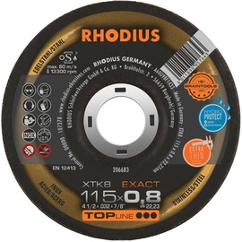 Rhodius XTK 8 206683 Trennscheibe gerade 115mm Edelstahl, Stahl