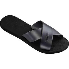 havaianas Aqua Metallic Schwarz 39