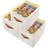 LuxusKollektion Schuhformer Schuhaufbewahrung Organizer Schuhboxen 36 Zellen 3 Stück Weiß