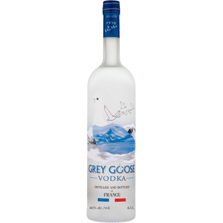 GREY GOOSE Premium-Vodka aus Frankreich, 40% Vol., 450cl / 4.5l, mit 100 % französischem Weizen und natürlichem Quellwasser