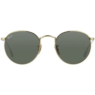 Ray Ban Round Metal RB3447 001 50-21 polished gold/green classic