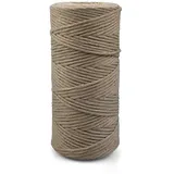 Netuno 1x Makramee Garn Beige 3 mm 100 m einfach gedreht Baumwollkordel Kordelband Naturkordel Bunte Baumwoll-Bastelschnur für Makramee Garn Kordel Makramee farbig Twisted Macrame Cord Cotton