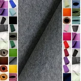 Stoffbook Graumelange Premium TASCHENFILZ 5MM FILZSTOFF FILZBASTELN STABIL Stoff, D243