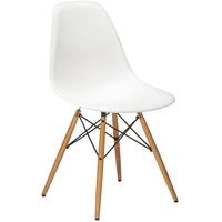 Vitra Stuhl Eames Plastic Side Chair DSW 83x46.5x55 cm weiß, Gestell: Ahorn, Designer Charles & Ray Eames