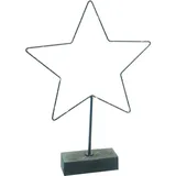 expo-bˆrse LED Metallstern auf Betonsockel 40 cm 15 LEDs batteriebetrieben Timer