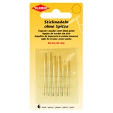 Kleiber Sticknadeln ohne Spitze, Stahl, silber, Längen: 40, 45, 48 mm