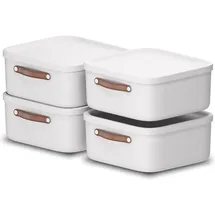 Rotho Maloja Aufbewahrungsbox 39,5 x 38,0 x 17,7 cm 4-tlg. weiß