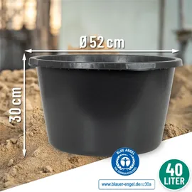 berdal rubber en plastics b. v. Mörtelkübel 40 l rund schwarz