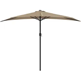furnicato Balkon-Sonnenschirm 300 x 155 cm Taupe