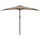 furnicato Balkon-Sonnenschirm 300 x 155 cm Taupe