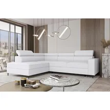 99rooms Owen Ecksofa Kunstleder SOFT Weiß Links