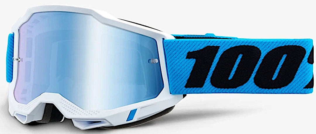 100% Accuri II Novel Motorcross bril, wit-blauw