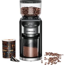 ROMMELSBACHER EKM 400 Kaffeemühle Schwarz/Edelstahl 200 Watt, Kegelmahlwerk