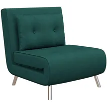 Homcom Schlafsessel, Klappsessel mit Bettfunktion, Einzelsofa mit Kissen, Samtoptik für Wohnzimmer, Sessel, Schlafsessel
