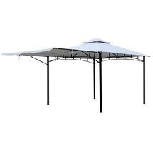 Ondis24 Pavillon Gartenzelt Partyzelt Stoffdach Grand Valley quadratisch, BxT: 330 x 330 cm - weiss